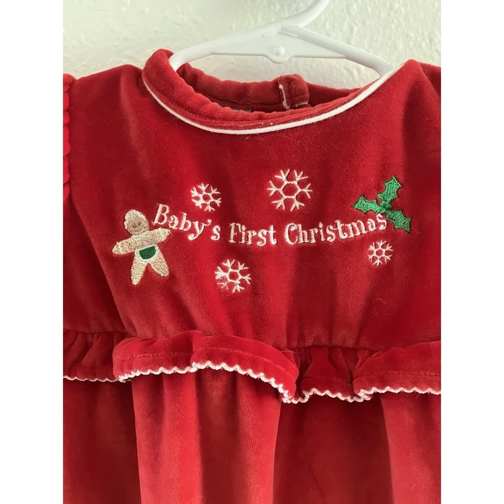 Vintage Simply Basics‎ Baby's First Christmas Sleeper Outfit Size 3-6 Months